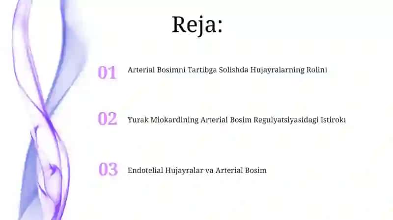 Arterial bosimning boshqariluvda hujayralarning roli 2