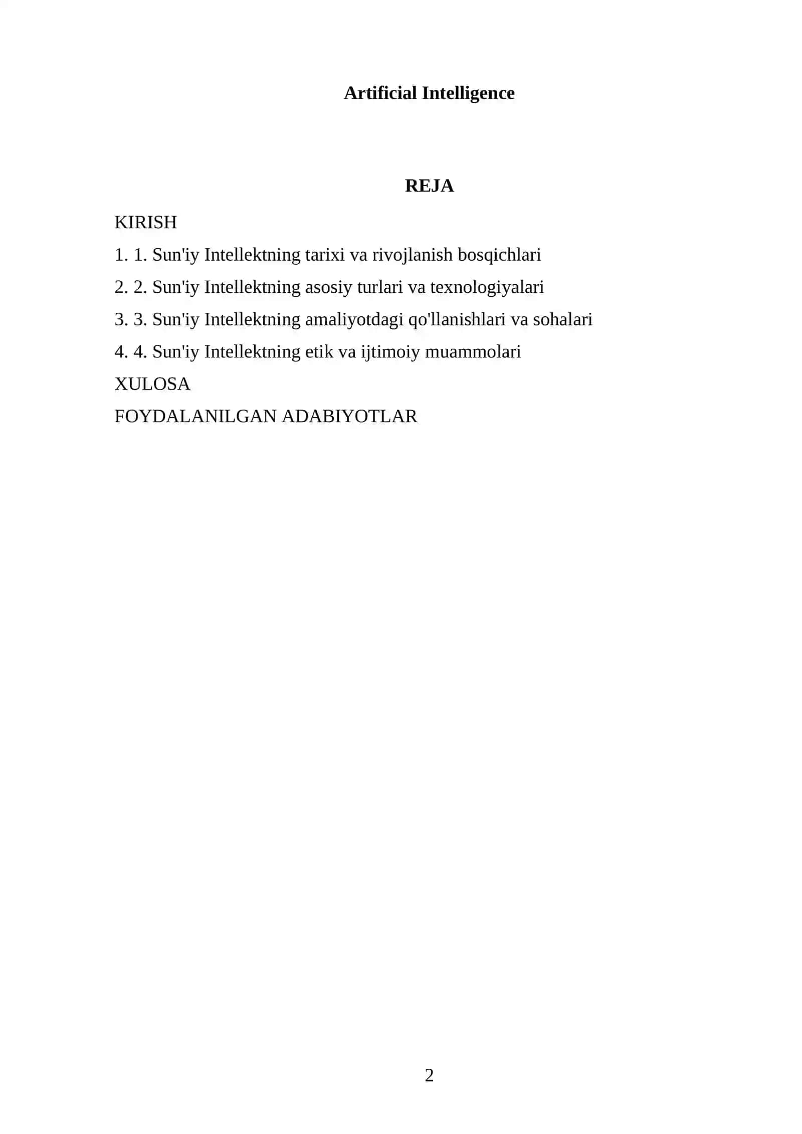 MANSUROV NORBEKNING CHET TILI FANIDAN TAYYORLAGAN REFERATI 2