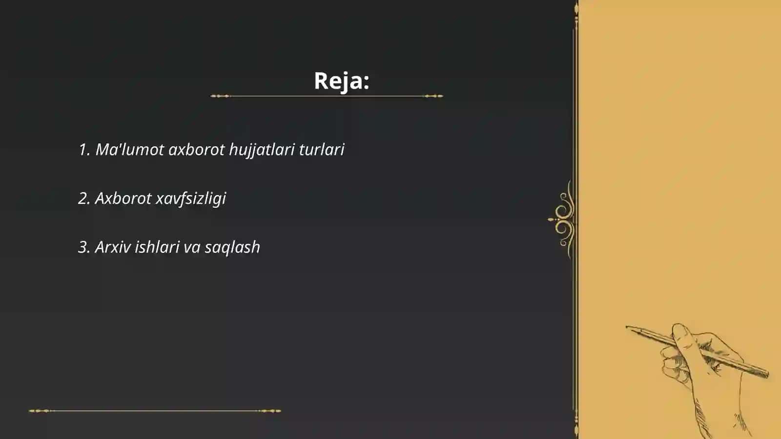Ma'lumot axborot hujjatlari 2