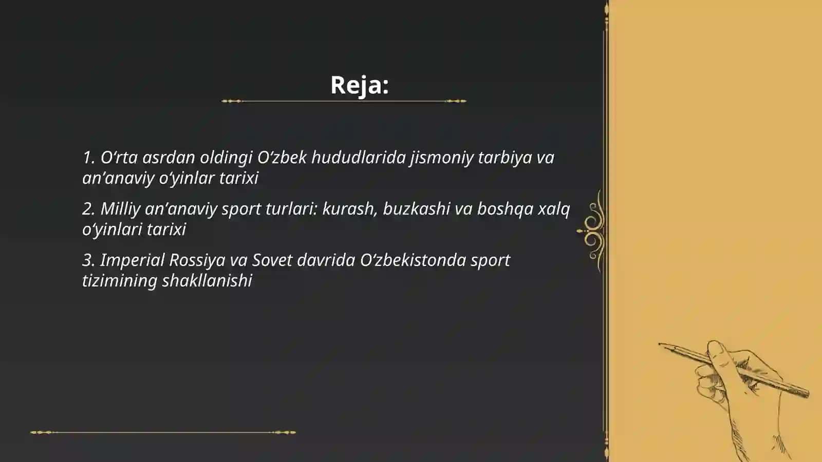 Oʻzbekistonda sport tarixi va sport rivojlanishi 2