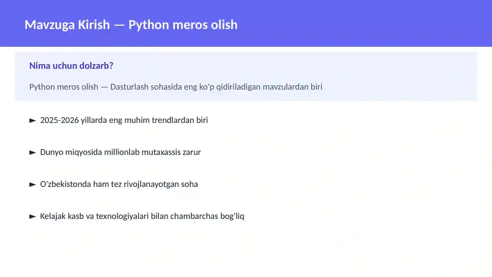 Python meros olish 2