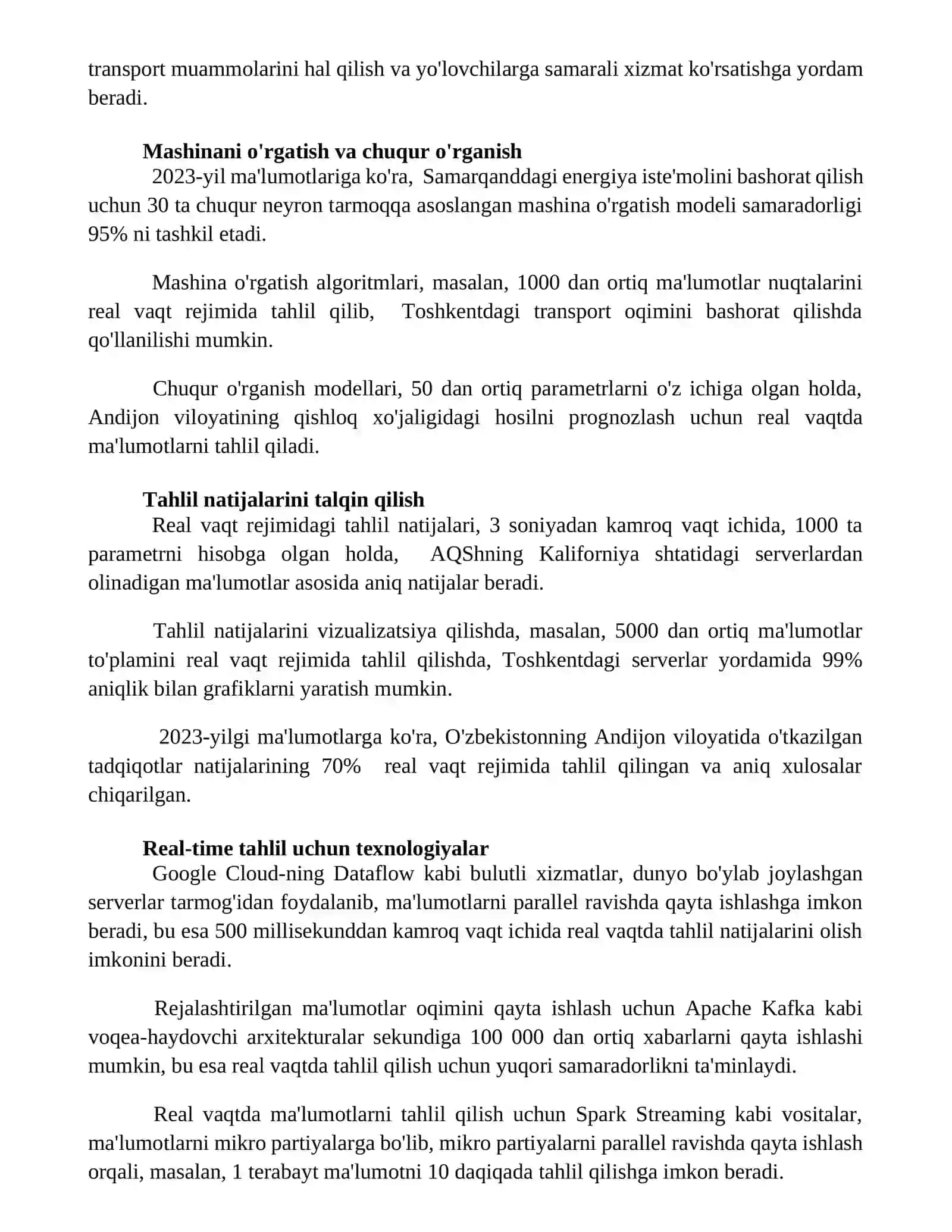 Real vaqtda ma’lumotlar tahlili 2