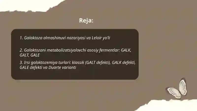 Galaktoza almashinuvi va irsiy galaktozemiya 2