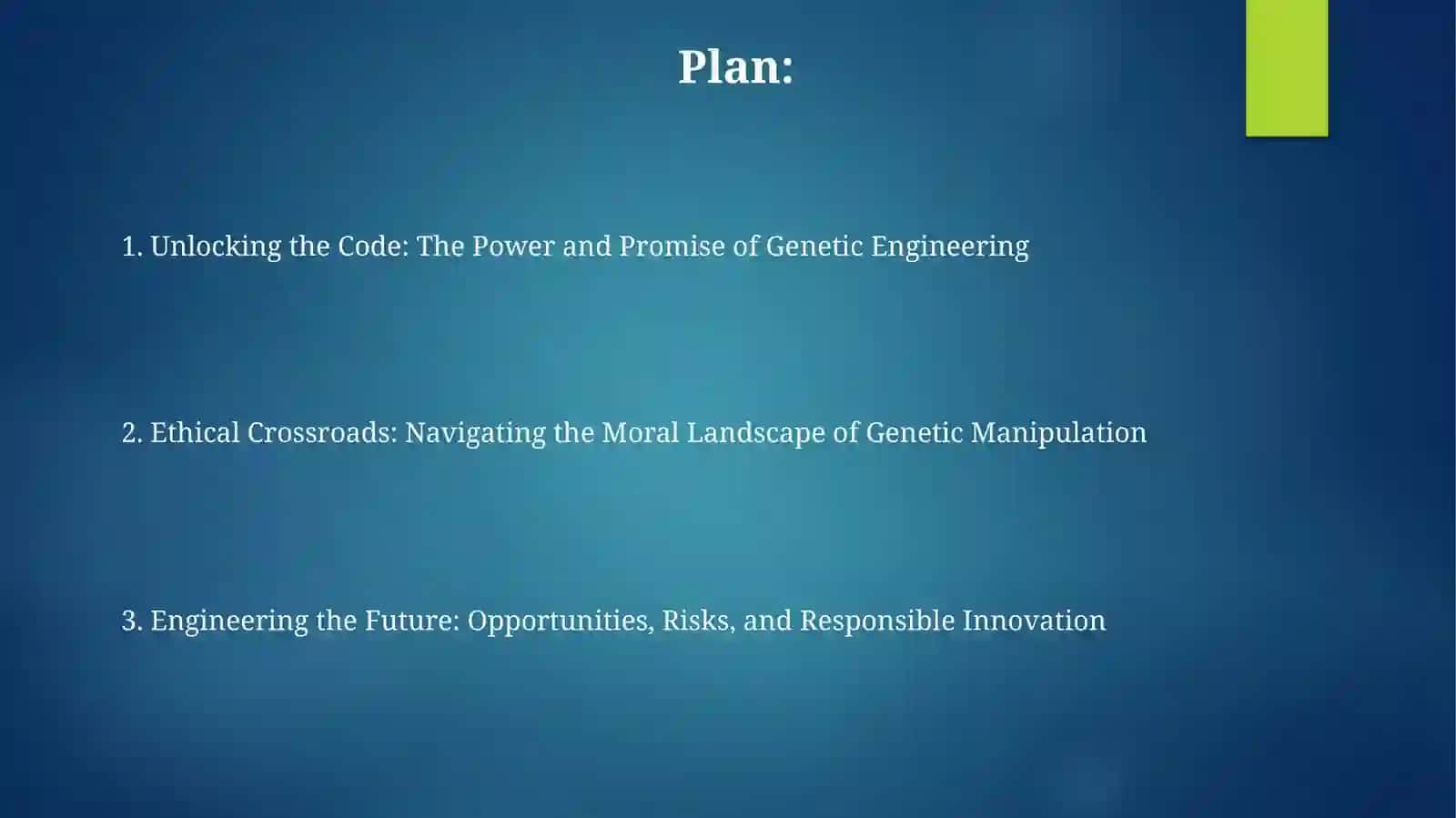 Genetic Engineering and Ethics 2