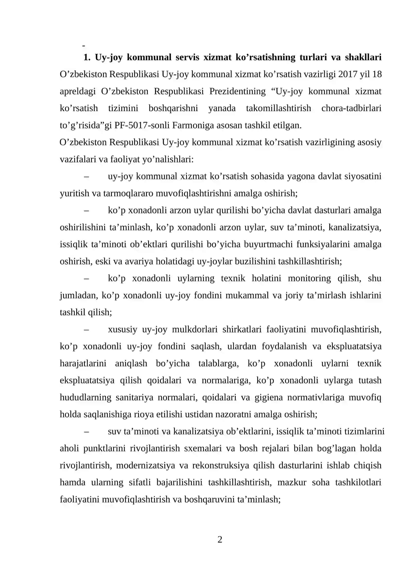 Uy-joy Kommunal Servis Xizmat Ko'rsatishning Turlari va Shakllari 2