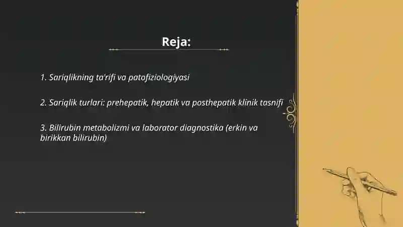 Jigar va oʻt yoʻllari kasalliklari asosiy klinik sindromlari 2