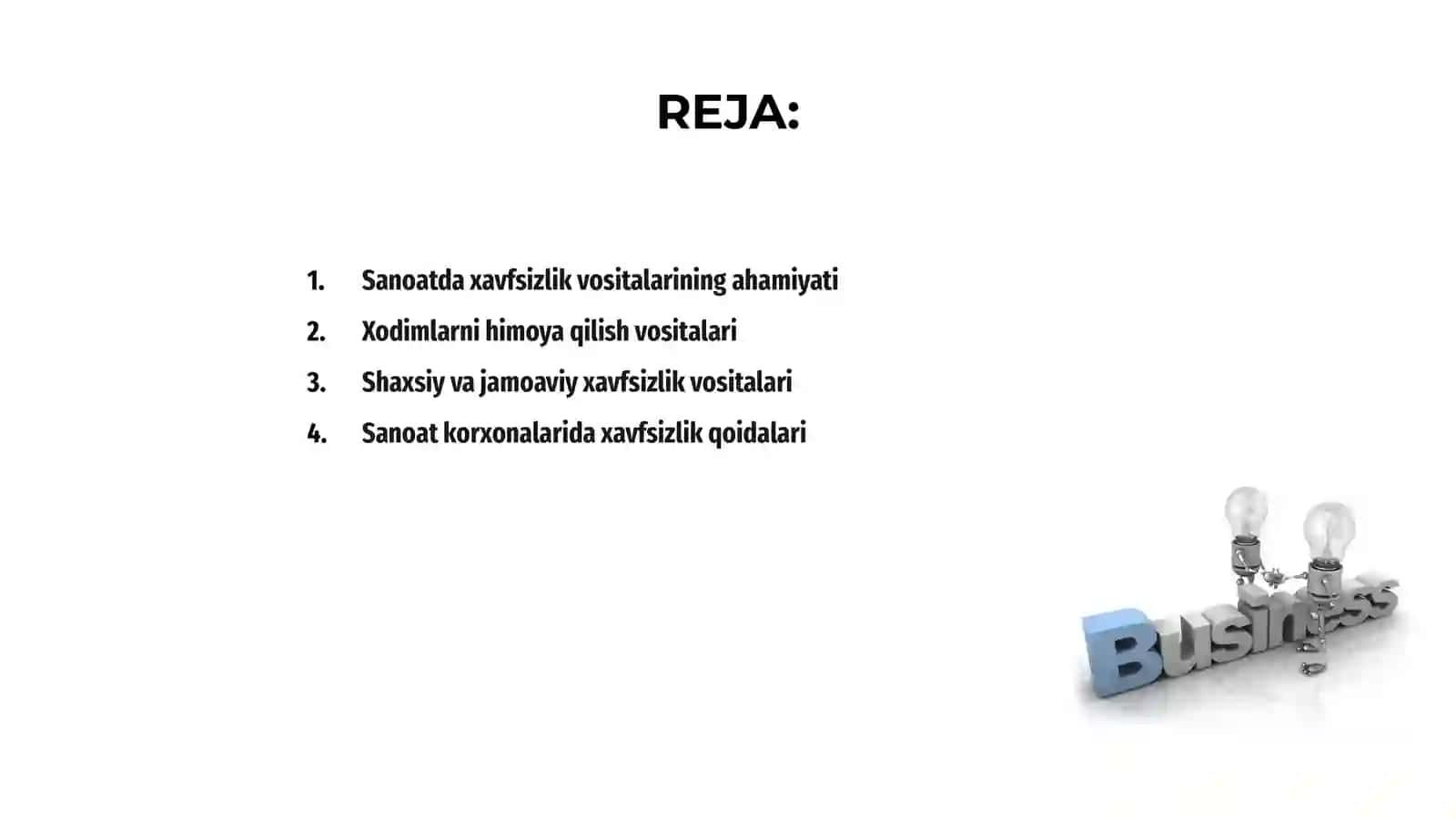Sanoatda xavfsizlik vositalari 2