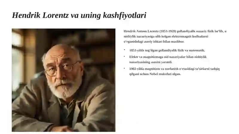 Lorentz almashtirishlar 2