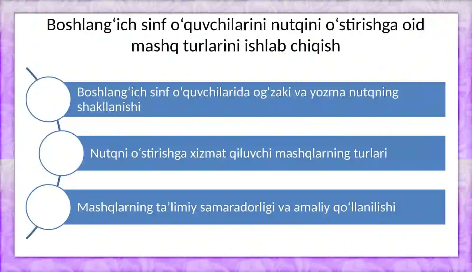 Boshlang‘ich sinf o‘quvchilarininutqinio‘stirishgaoidmashqturlariniishlabchiqish 2