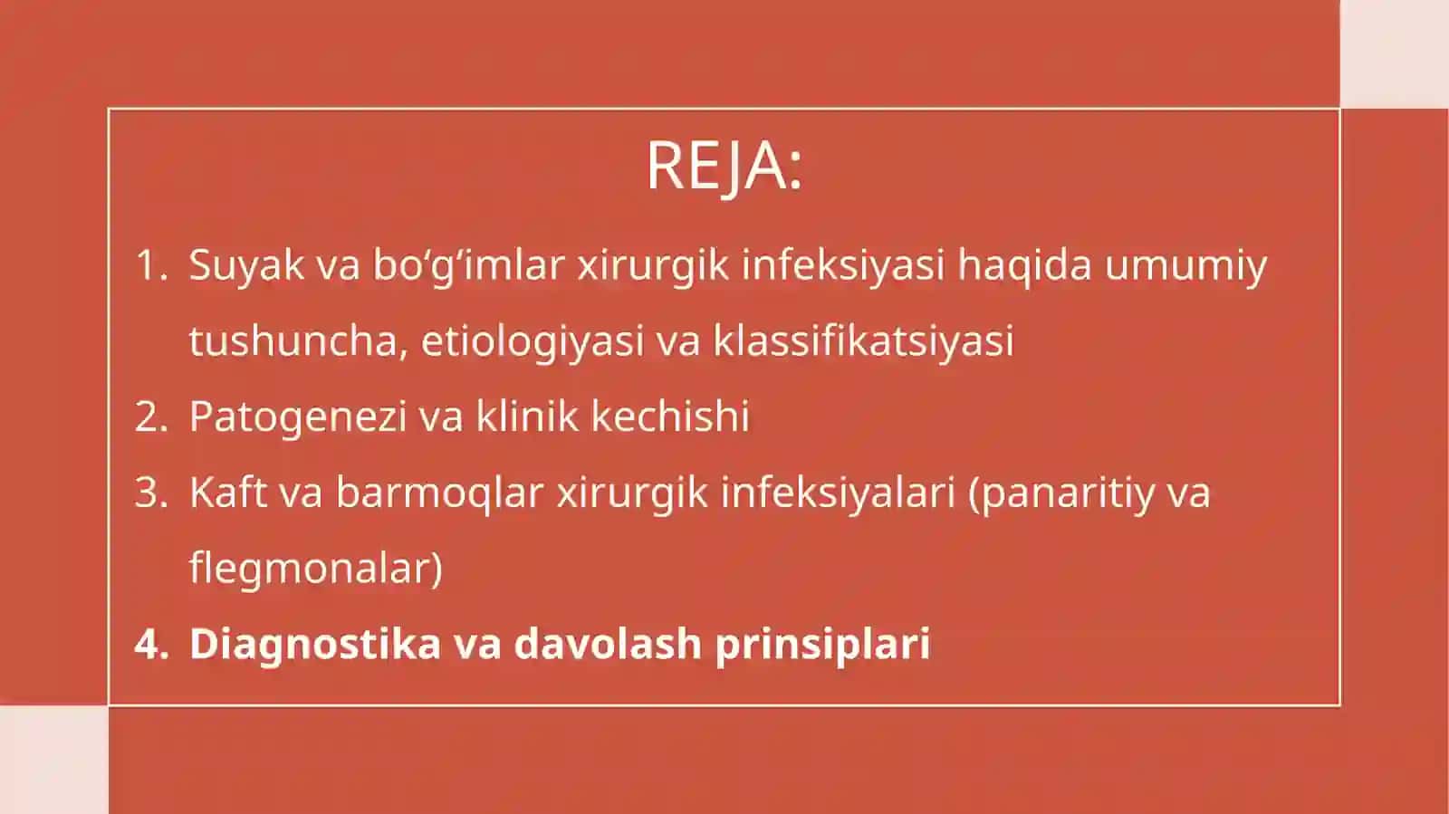 Suyak va bo‘g‘imlar xirurgiki nfeksiyasi 2