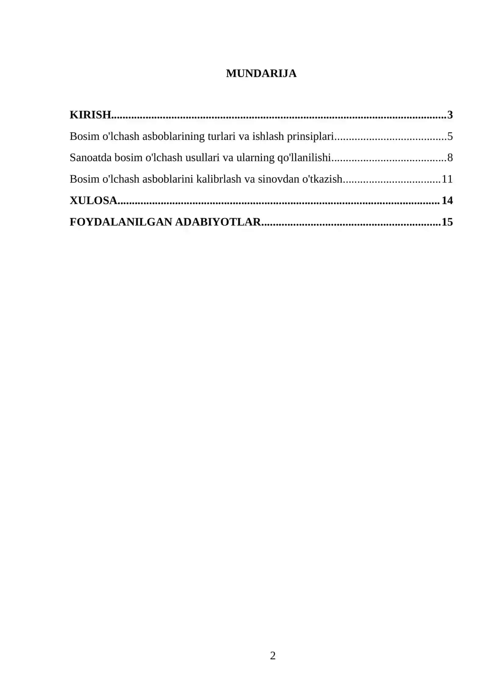 Bosim o’lchash asboblari 2