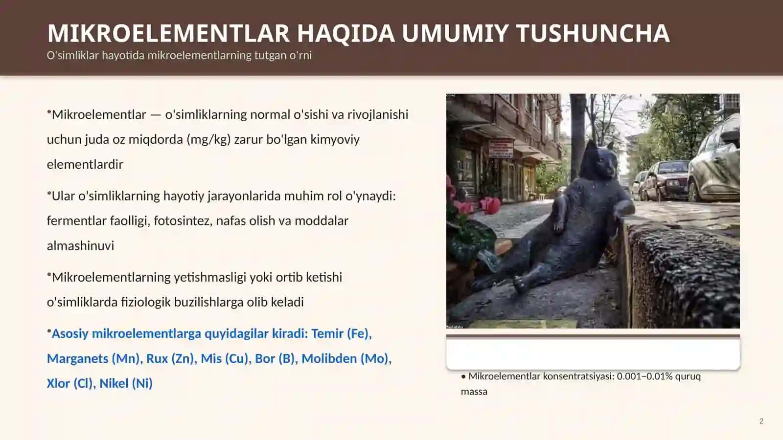 MIKROELEMENTLAR VA ULARNING FIZIOLOGIK AHAMIYATI 2