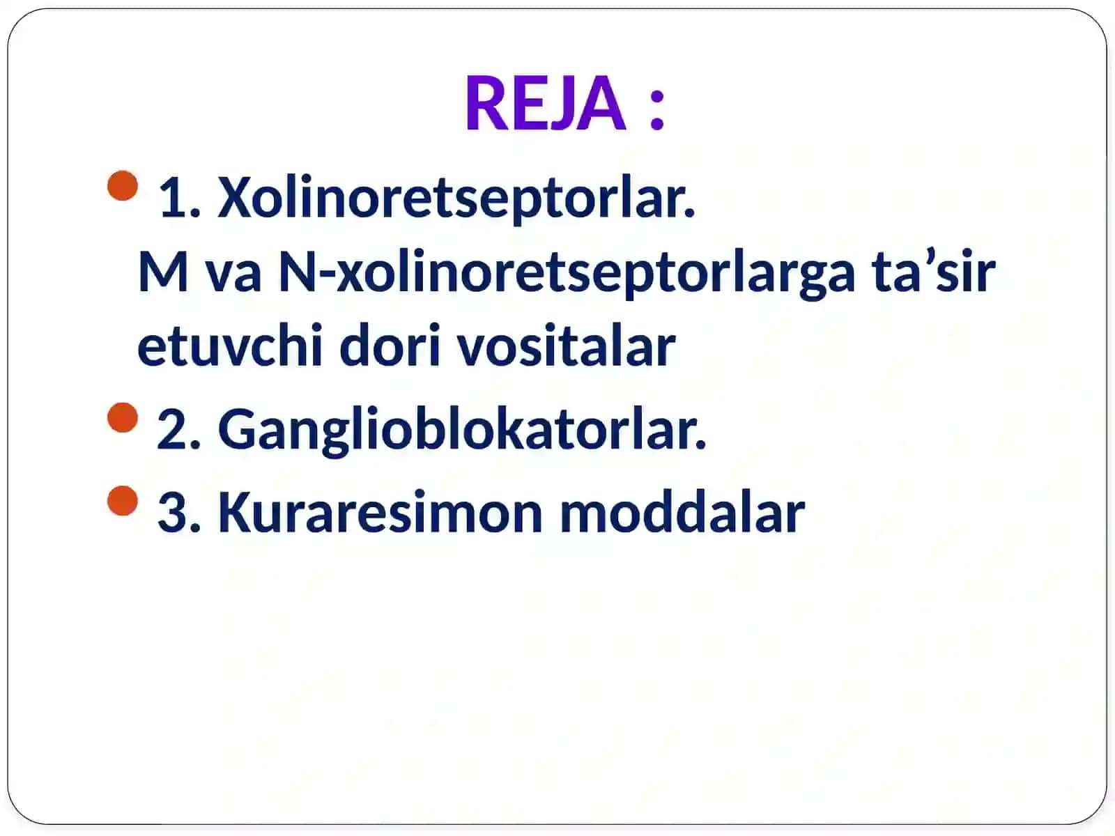Efferentnervlargata’siretuvchidorivositalarmexanizmini oʼrganish va amaliyotda tаdbiq etish 2