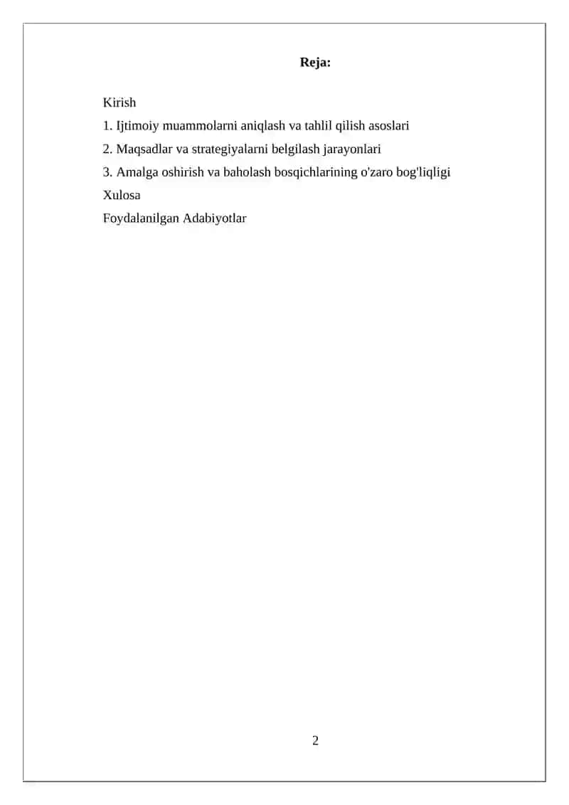 Ijtimoiy siyosat konsepsiyasi 2