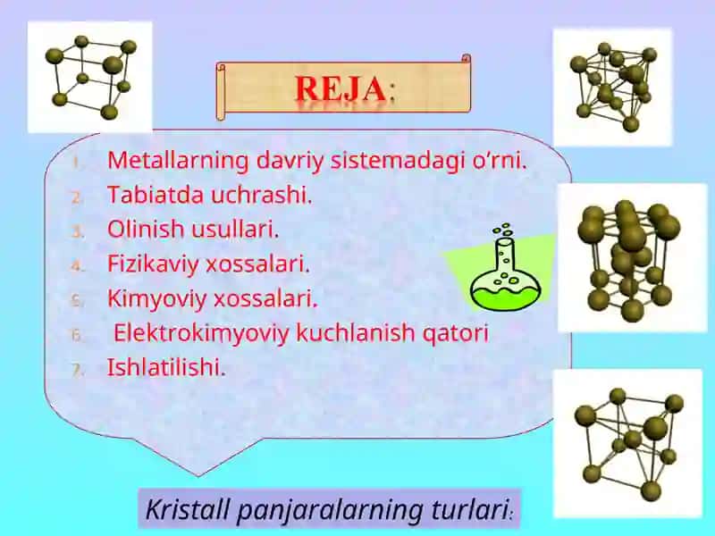 Metallar hisobi 2