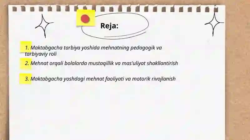 Maktabgacha tarbiya yoshida mehnatning roli 2