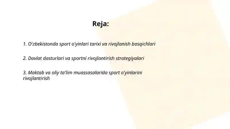 Sport o'yinlarining O'zbekistonda rivojlanishi 2