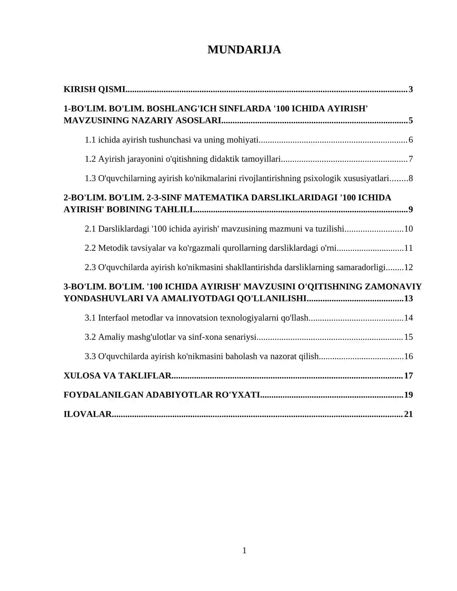 2-3-SINF MATEMATIKA DARSLIKLARIDAGI "100  ICHIDA AYIRISH" BOBINING TAHLILI 2