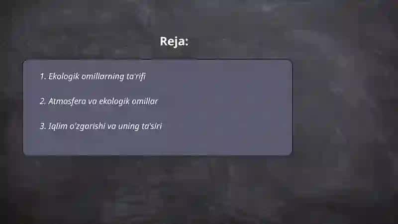 Ekologik omillar 2