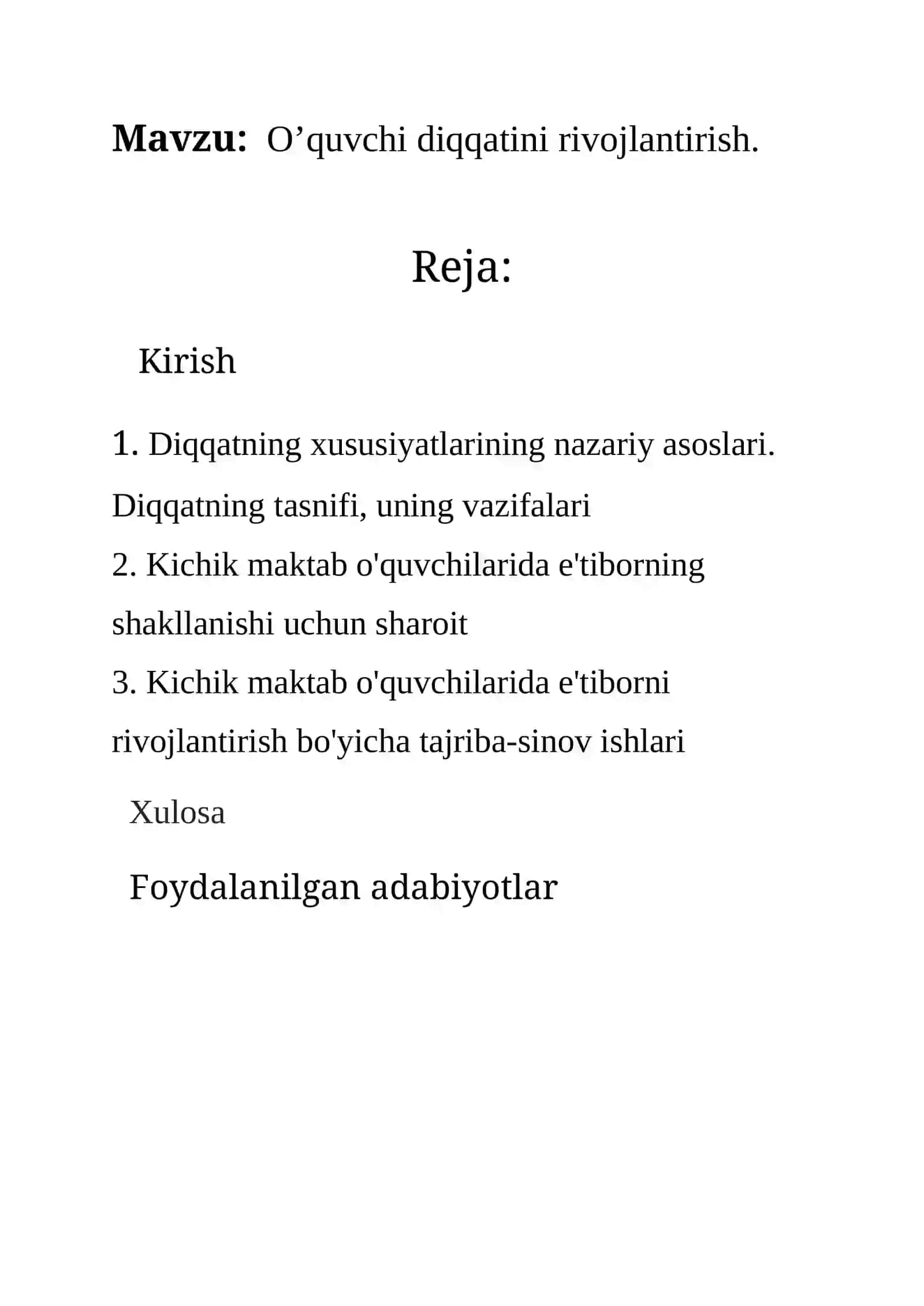 O’quvchi diqqatini rivojlantirish 2