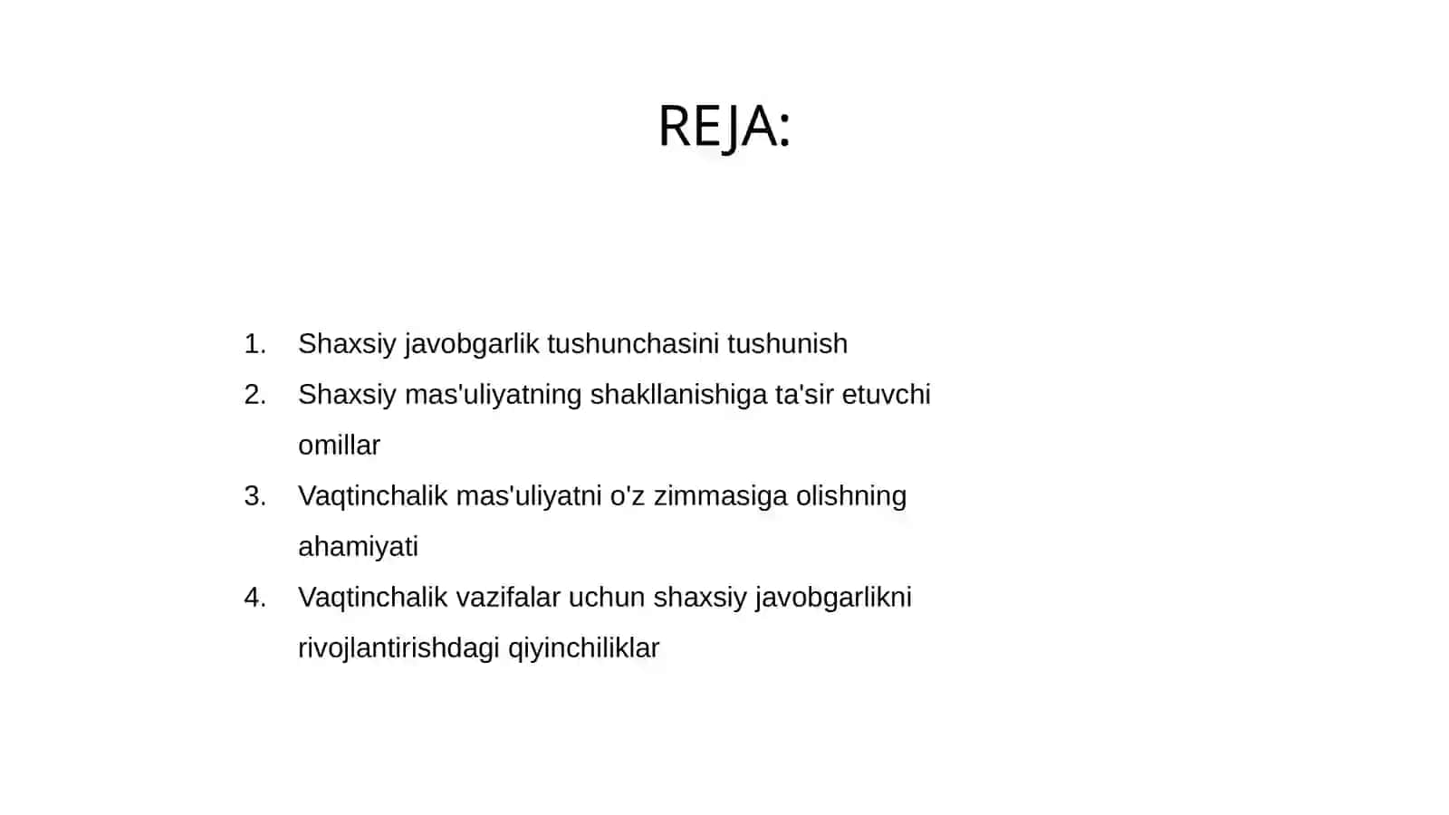 Muvaqqiyat uchun shaxsiy javobgarlikni shakllantirish 2