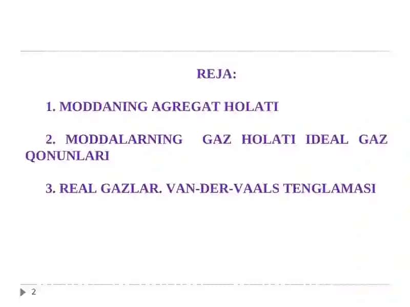 MODDANING AGREGAT HOLATI 2