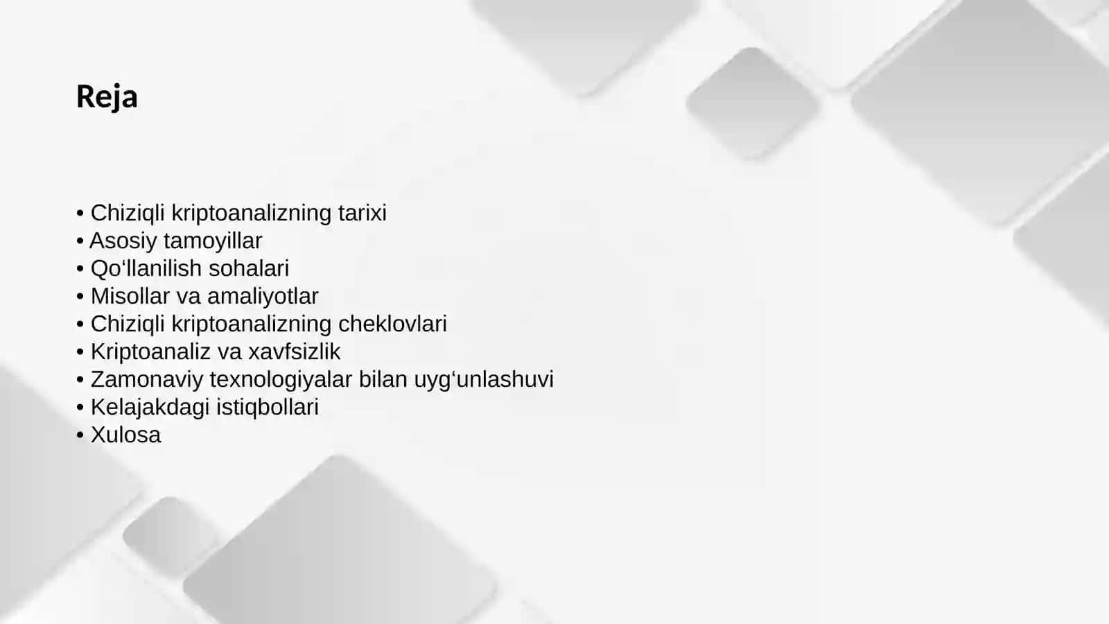 Chiziqli kriptoanaliz va qo‘llanilishi 2