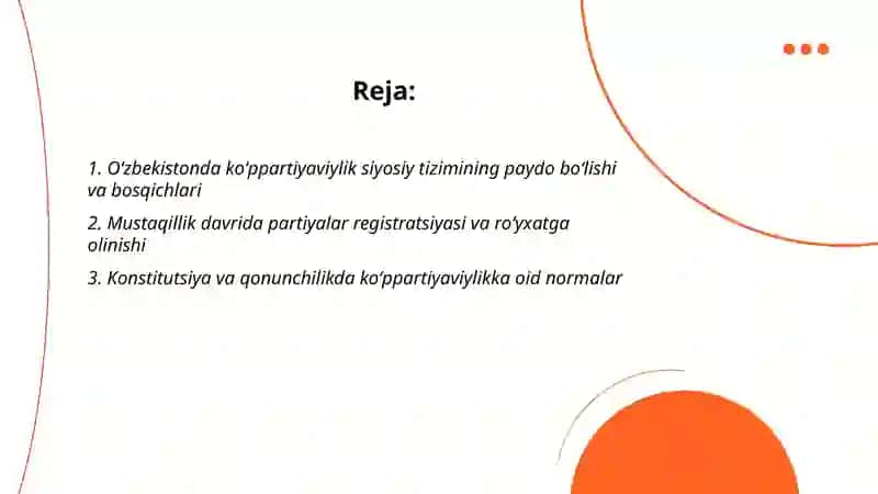 Oʻzbekistonda koʻppartiyaviylik tizimining shakllanishi va uning ahamiyati 2