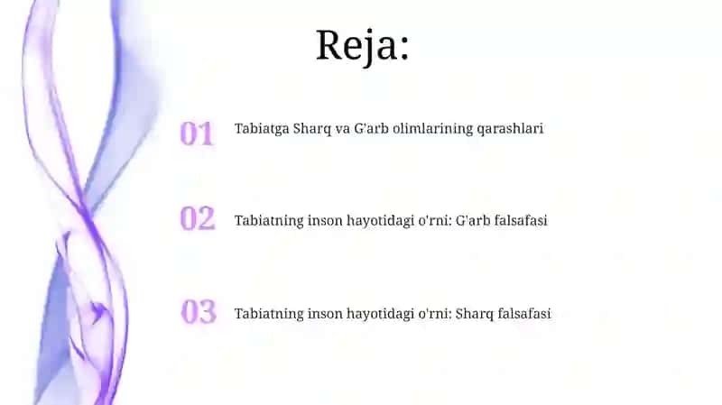 Sharq va G'arb olimlarining tabiat, uning inson hayotidagi o'rni haqidagi qarashlari 2