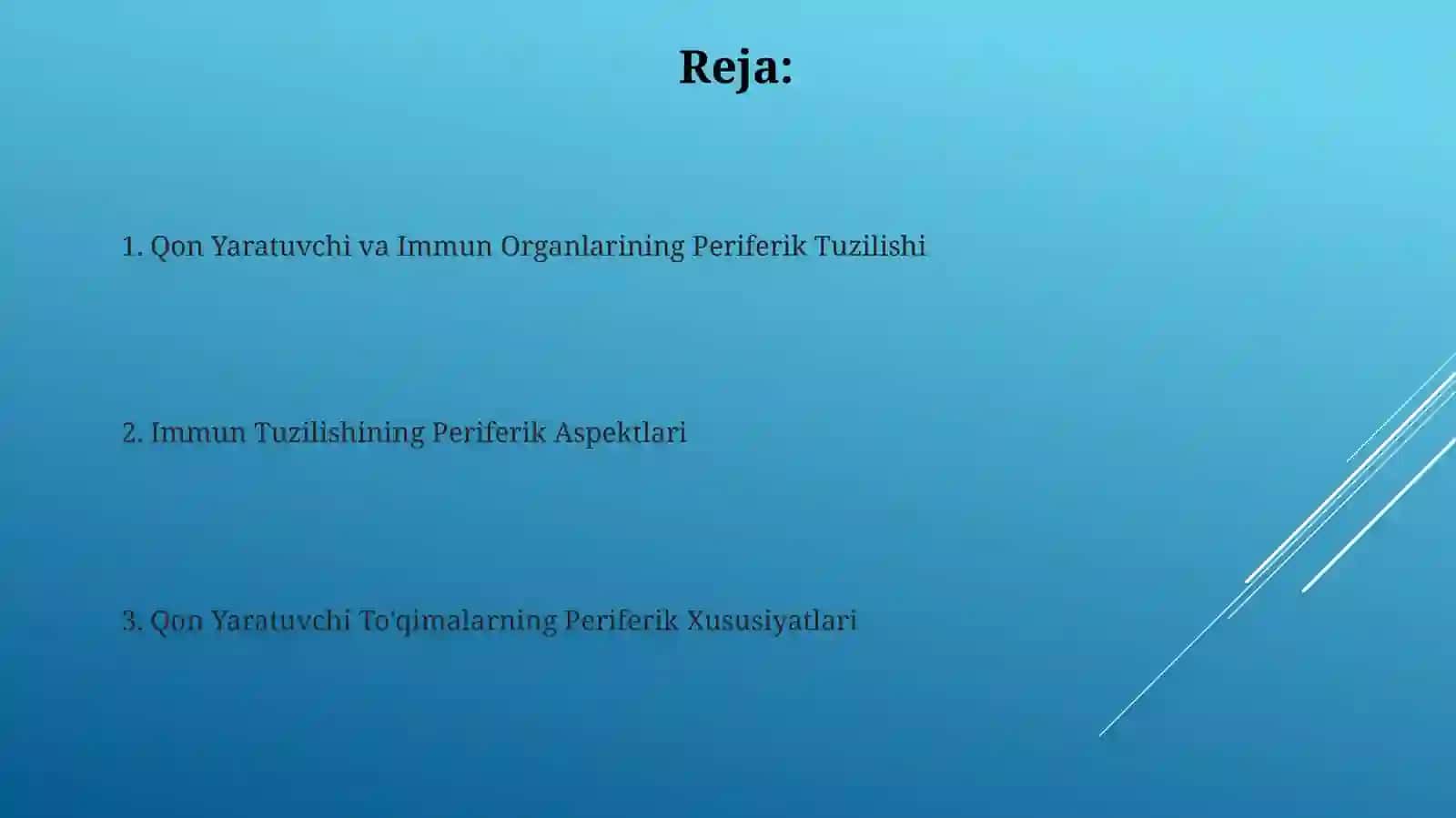 Perefirik qon yaratuvchi va immun a'zolari 2