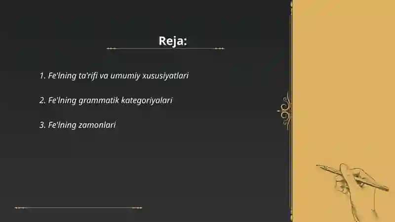 Fe'l va uning grammatik katigoriyasi 2
