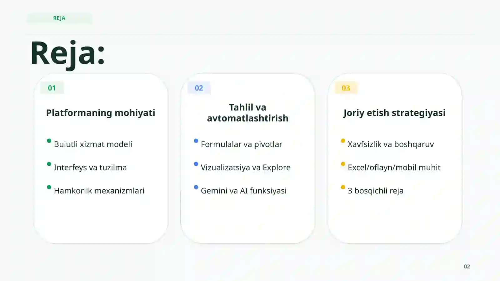 Google Sheets xizmati 2