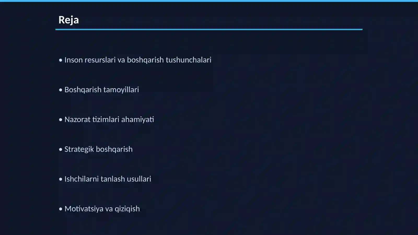 Inson resurslari va boshqarish tushunchalari 2