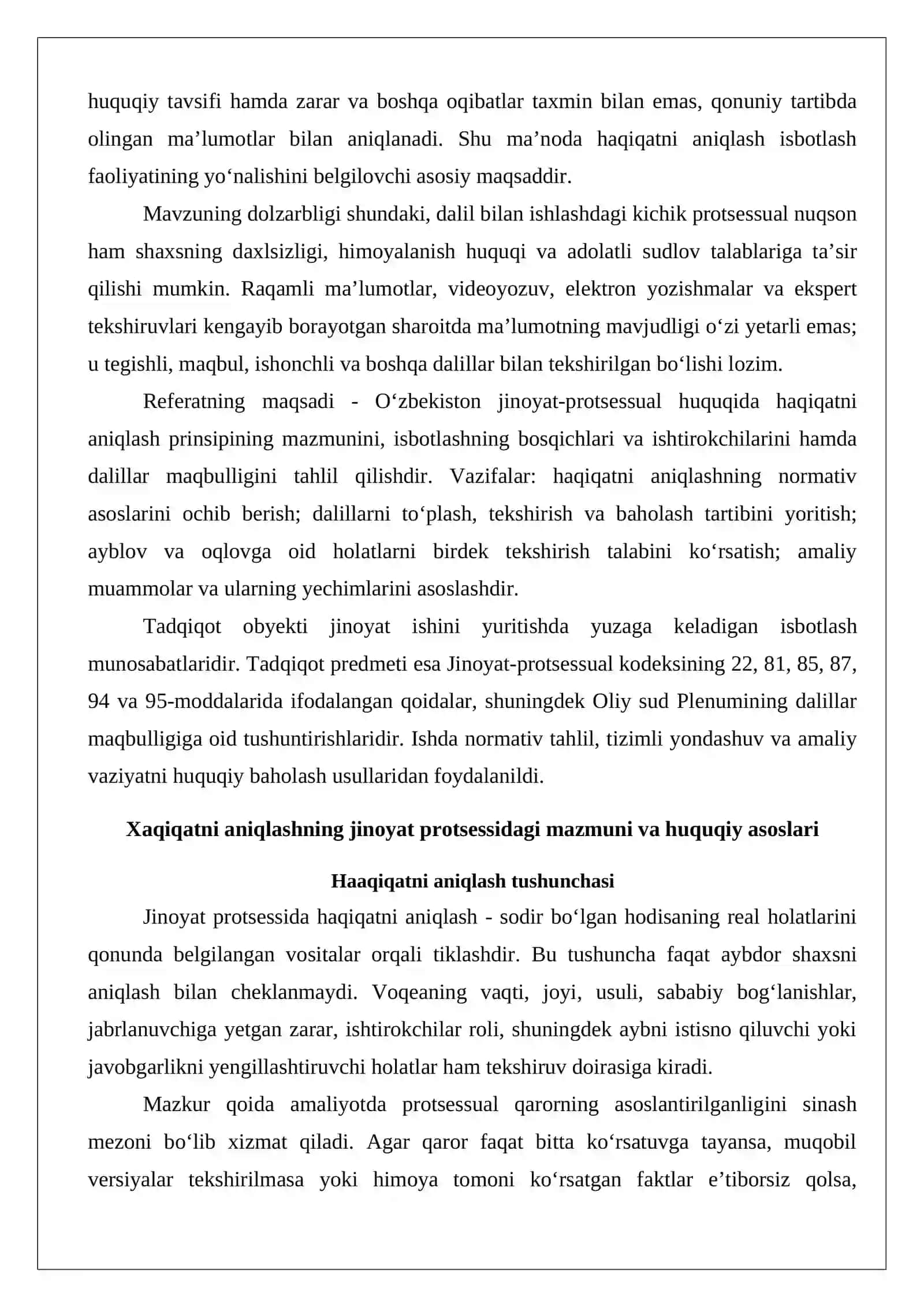 Xaqiqatni aniqlash isbotlashning maqsadi 2