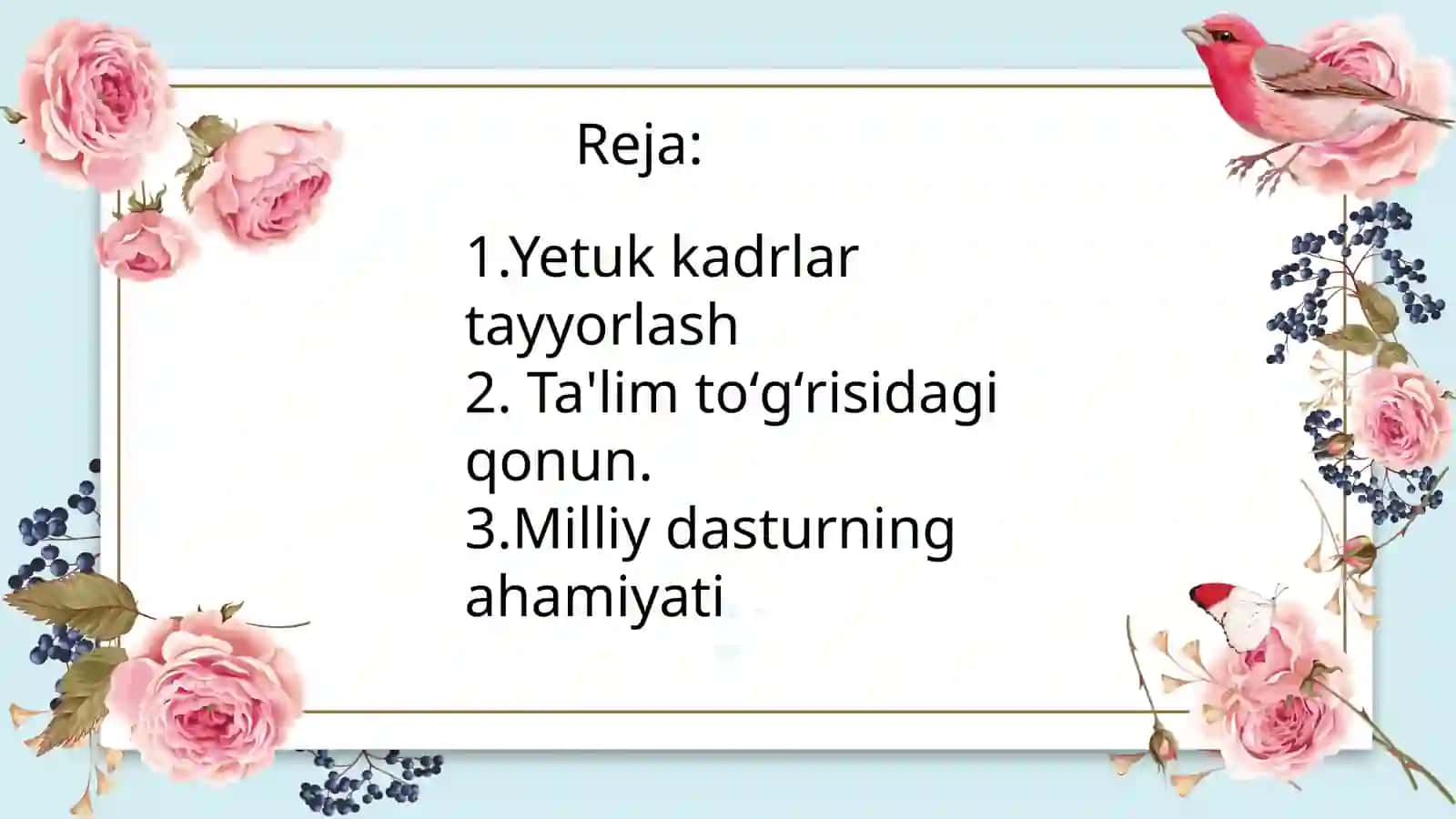 Ta'lim toʻgʻrisidagi qonun va kadrlar tayyorlash milliy  dasturining oʻz  davridagi ahamiyati 2