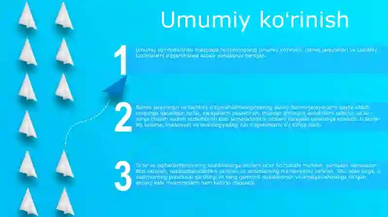 Biznes -Jarayonlar Va Tashkiliy O‘Zgarishlarning Qayta Injiniringi Ibragimova 2