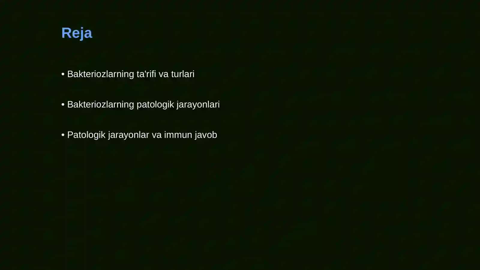Bakteriozlarda patologik jarayonning o‘ziga xos xususiyatlari 2