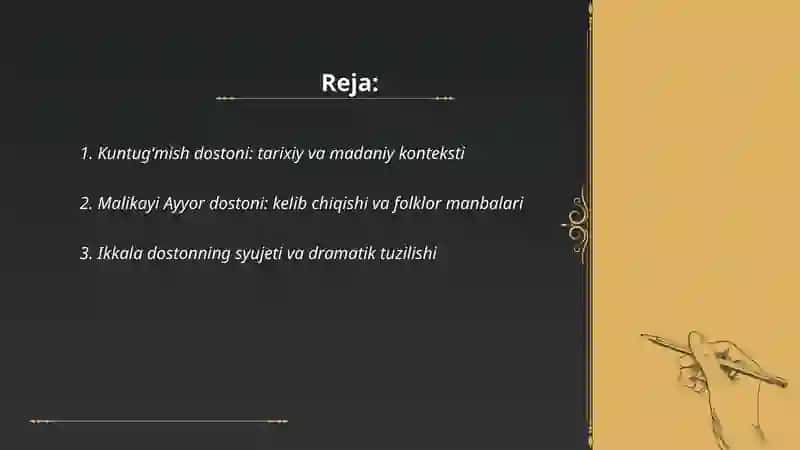 Kuntugʻmish dostoni tahlili 2