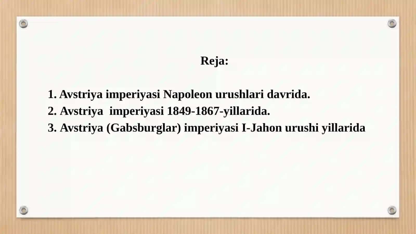 Avstriya impеriyasi XIX asrning 60-yillariga qadar 2
