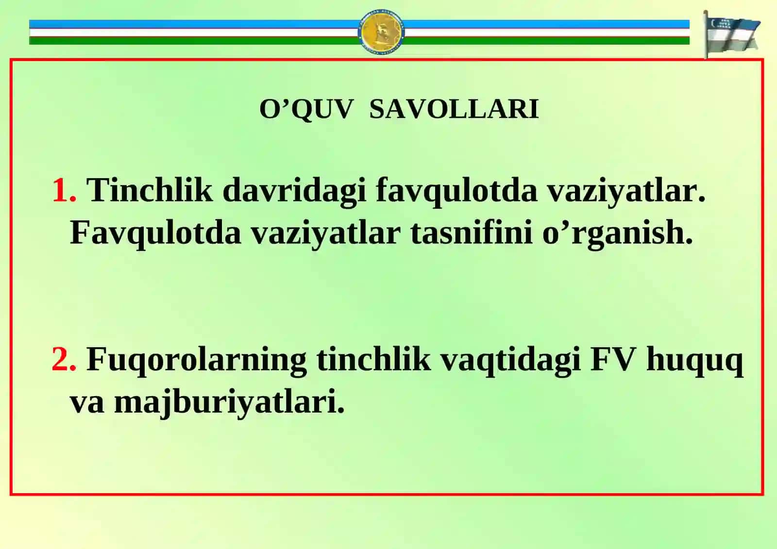 Tinchlik va harbiy harakatlar davrida FV 2