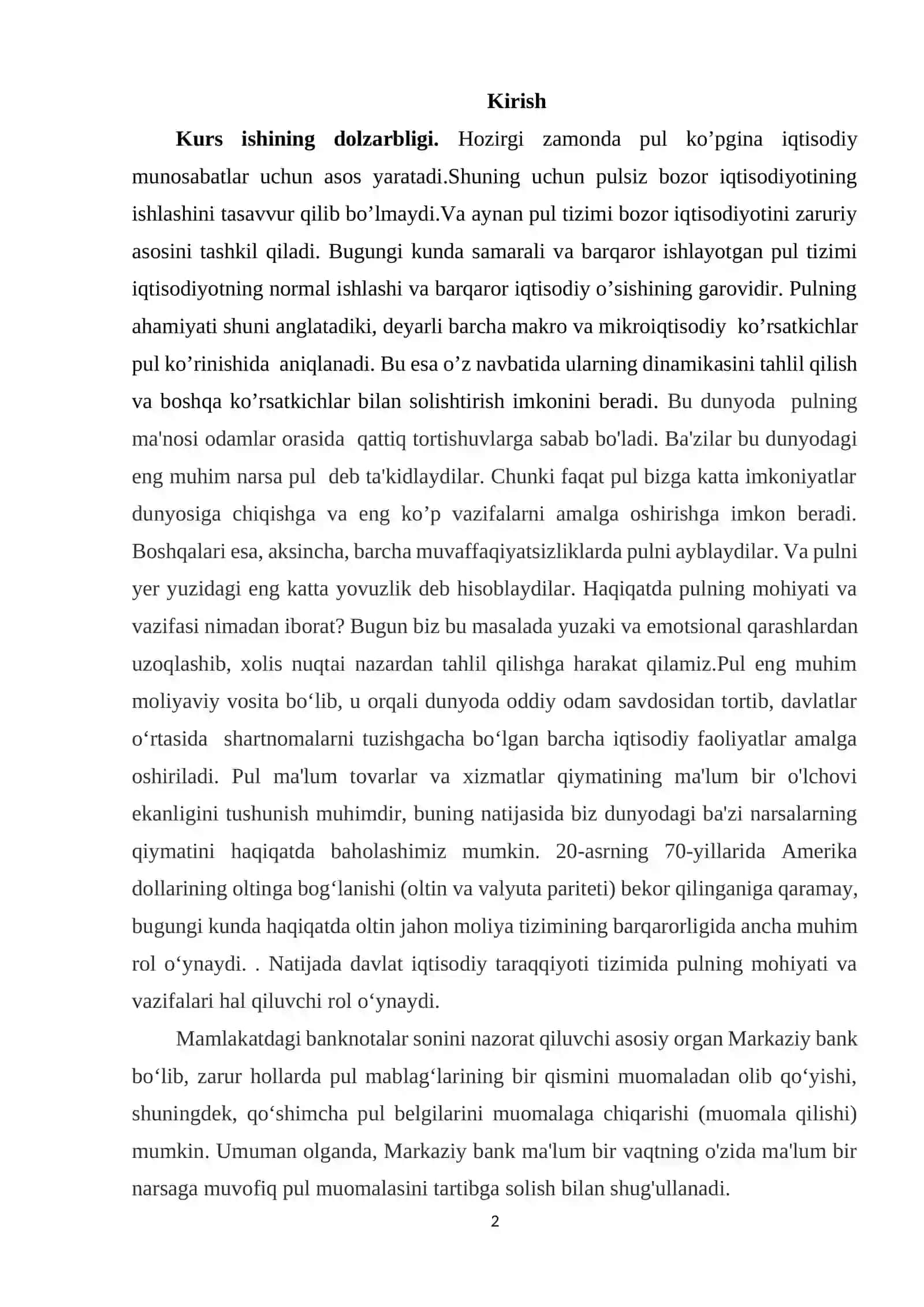 Pul nazaryalari 2