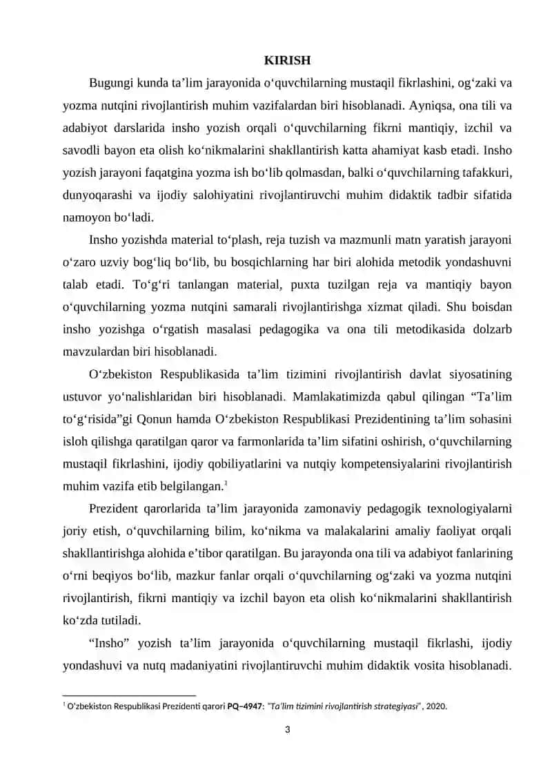 INSHOGA MATERIAL TO‘PLASH, REJA TUZISH VA YOZISH – MUHIM DIDAKTIK TADBIR SIFATIDA 2