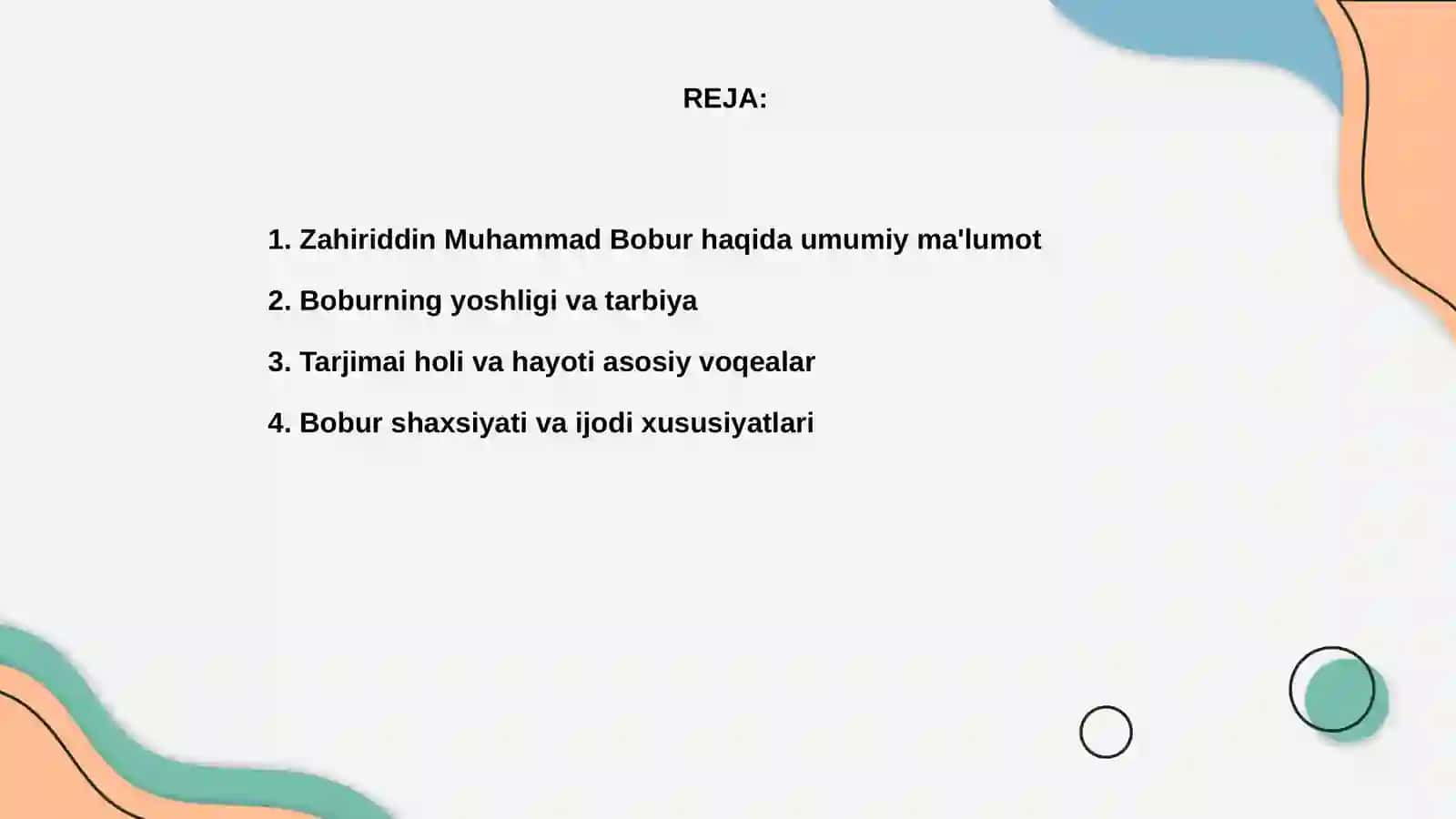 Zahiriddin Muhammad Bobur lirikasi 2