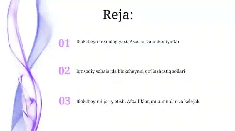 Blokcheyn texnologiyasi: Asoslar va imkoniyatlar 2