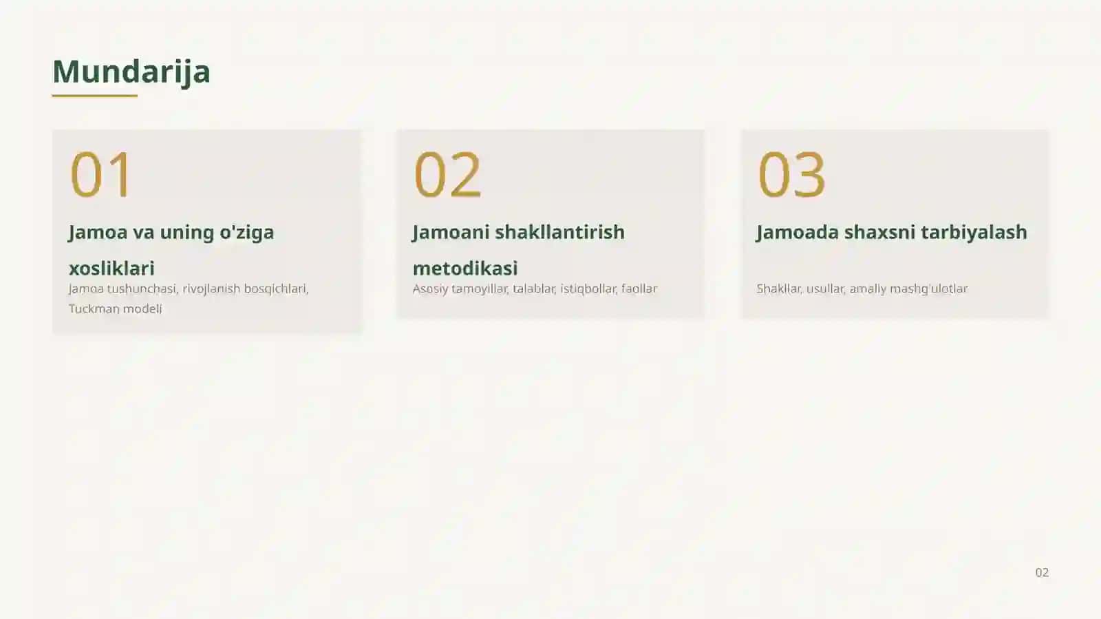 JAMOANI SHAKLLANTIRISH METODOLOGIYASI 2