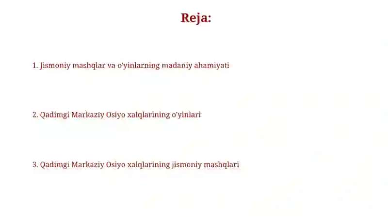Qadimgi markaziy osiyo xalqlarining jismoniy mashqlari va o'yinlari 2