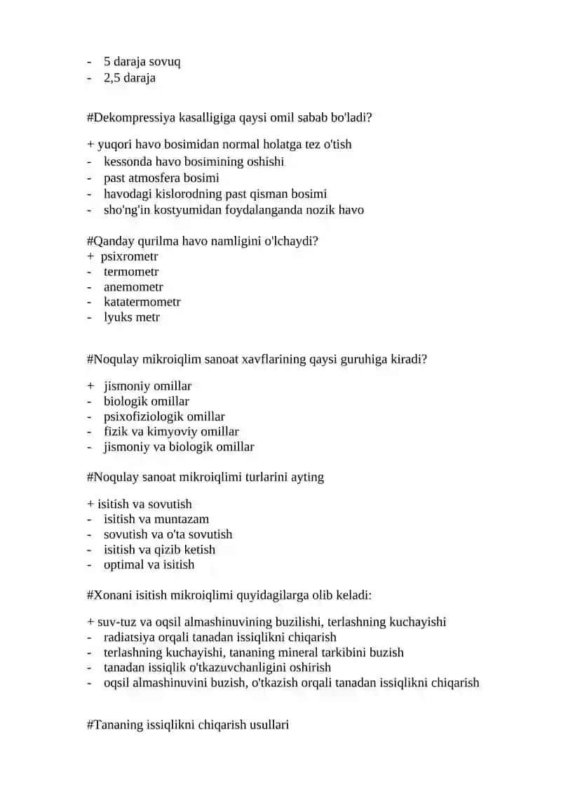 Mikroiqlimni o'rganish bayonnomasi 2