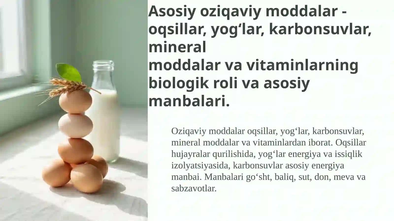 Oziqaviy moddalar 2