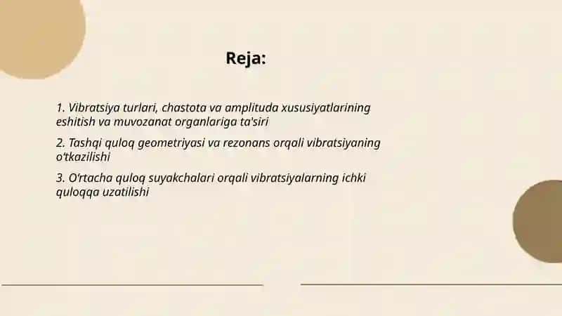 Vibratsiyaning eshitish va muvozanat organlari tuzilishi ta'siri 2