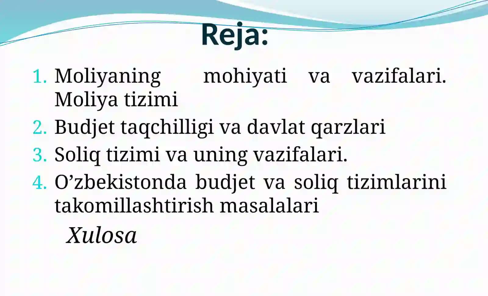 Moliyaviy boshqaruv tizimida soliqlar va moliyaviy operatsiyalar 2
